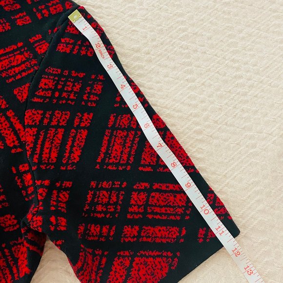 NINA LEONARD Red Dress Round Neck 1/2 sleeve Large - Picture 7 of 12